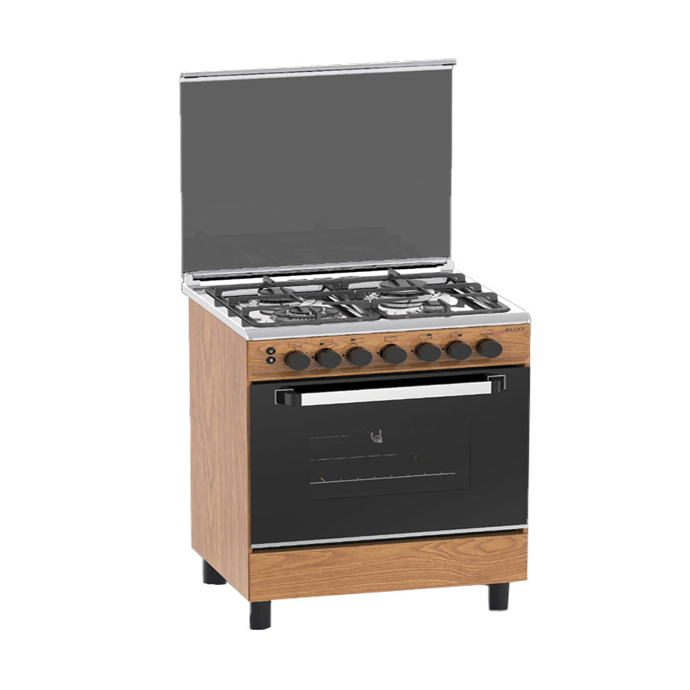 New Eldo-GC6060W DFU-Woden Gas Cooker 4 Burner 60X60cm / Oven & Grill (Brown) For Sale in Madina Zongo