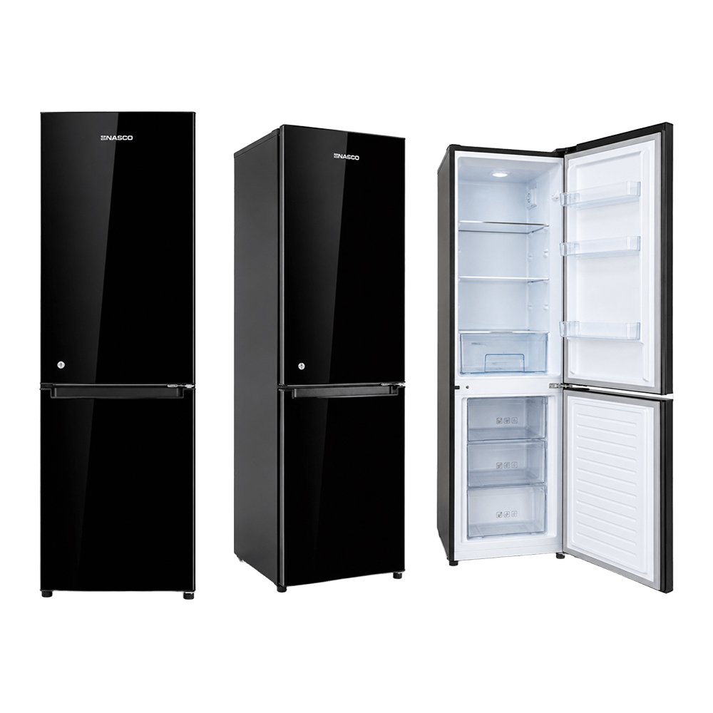 New Nasco-NASD2-24FLB Fridge Bottom Freezer 198ltr Black Mirror (Black) For Sale in Madina Zongo