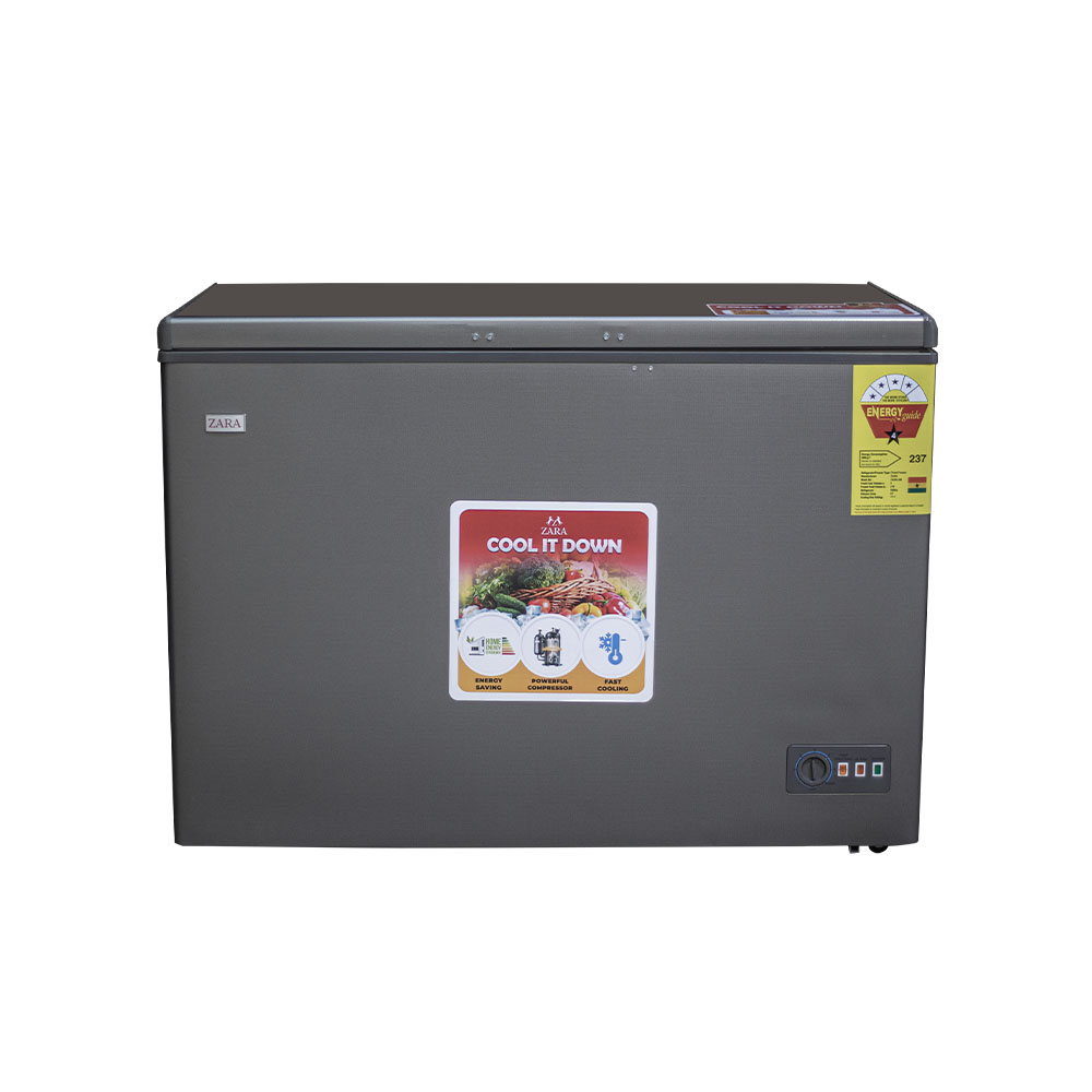 New Zara-360 Chest Freezer 270ltr Glass Sliding Door (Charcoal) For Sale in Madina Zongo