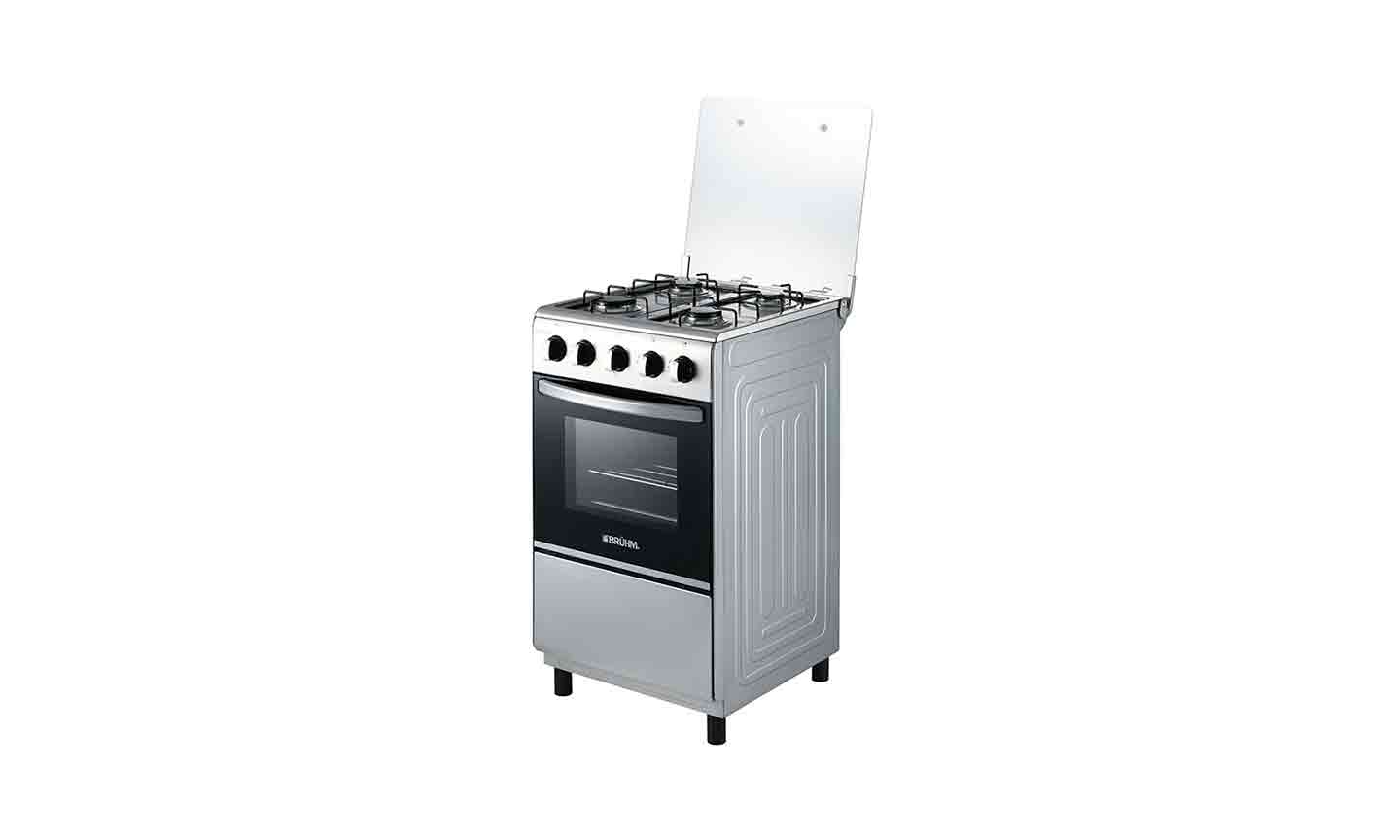 New Bruhm-BGC5540IF-S 4 Burner Gas Cooker Silver (Silver) For Sale in Madina Zongo