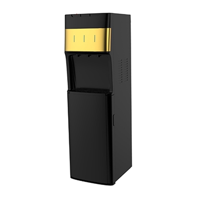 New Bruhm-BDS-1196 Water Dispenser 3 Taps Fridge Cabinet Black Golden (Black) For Sale in Madina Zongo