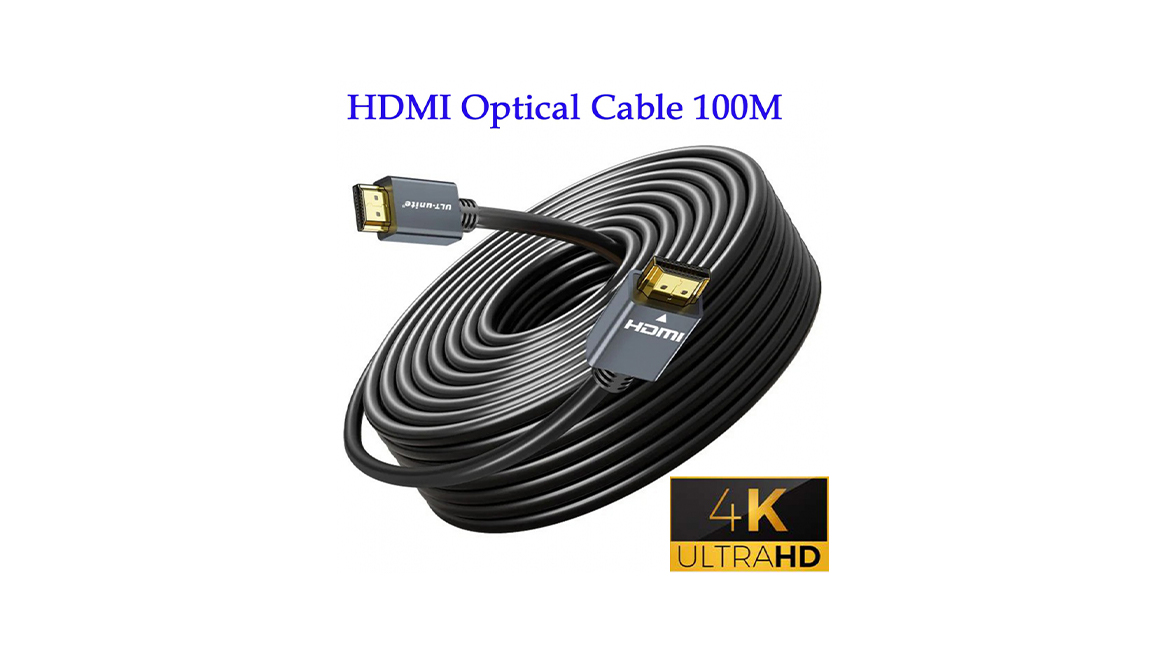 New UHD HDMI CABLE 100M (OPTICAL) (Gold) For Sale in Madina Zongo