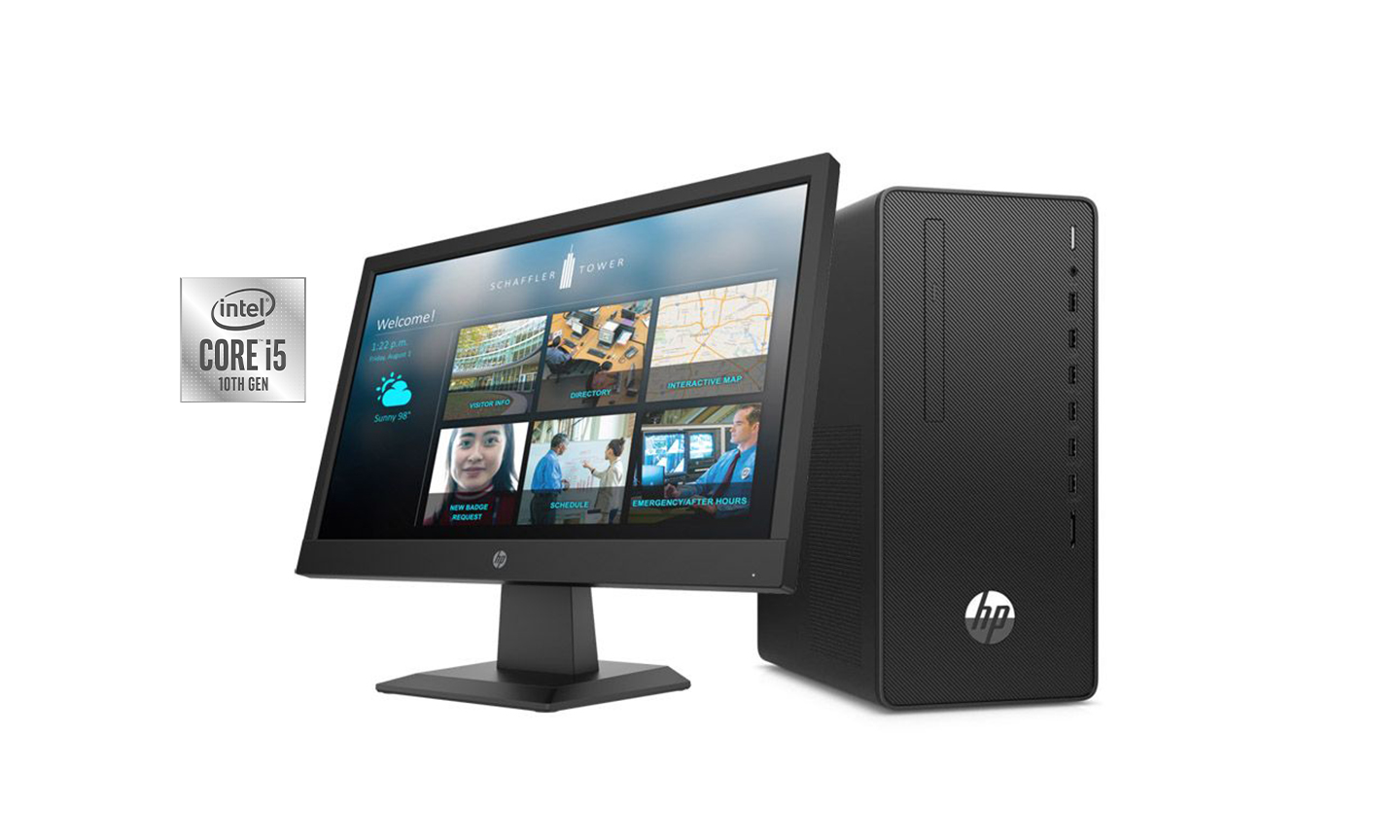 New HP 290 G9 Micro Tower Desktop Computer / Core i5 / 12th GEN / 512GB SSD / 8GB RAM / 21.45 INCHES WIDE SCREEN / WINDOWS 11 (Black) For Sale in Madina Zongo